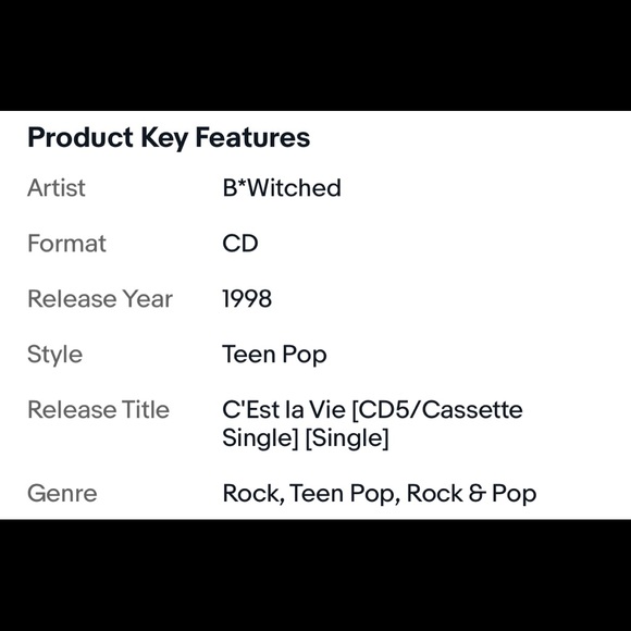 C'Est la Vie by B*Witched (CD, Dec-1998, Epic) Teen Pop, Rock - Picture 6 of 6